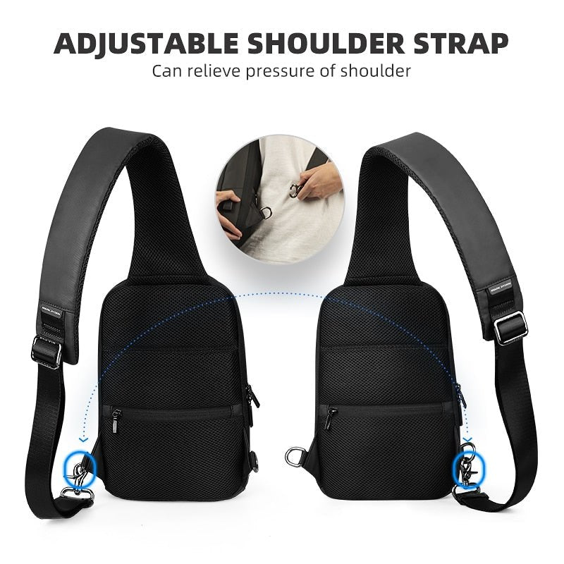 Mark Ryden Global black anti-theft crossbody bag with adjustable strap for modern travelers