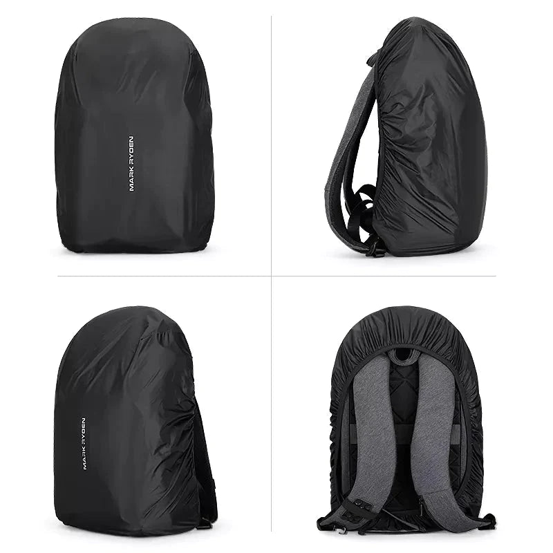 MarkRyden black waterproof backpack rain cover 15-20L, 4 views